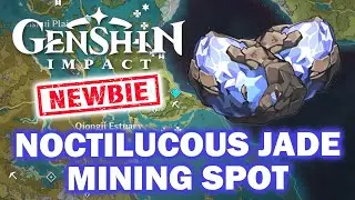 Genshin Impact for BEGINNER - Spot to mine Noctilucous Jade | PC Gameplay