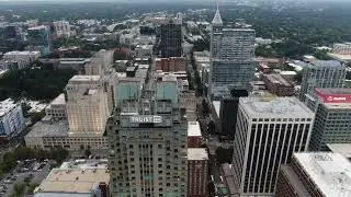 Downtown Raleigh North Carolina from the Clouds
