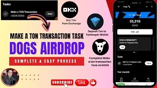 Dogs Telegram Airdrop | dogs telegram | Make a ton transaction task | telegram airdrop task