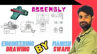 engineering drawing assembly, type of line , section view all details by 