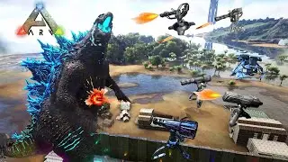 Who will able to kill the T-Rex throught 50 Turrets | Ark titanus collection mod #gaming