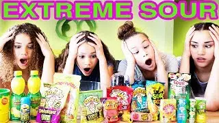 SOUREST GUMMY DRINK IN THE WORLD CHALLENGE!! Warheads, Toxic Waste Smoothie (Haschak Sisters)