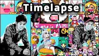 Timelapse of Hololive r/Place - Part 2