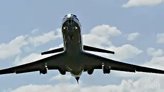 Tu-134 landing with a strange sound and a deafening takeoff. Soviet whistle.