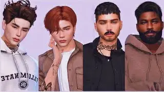 MEGA PACK OF 4 ALPHA MALE SIMS + Hair, Clothing & Accessories - The Sims 4