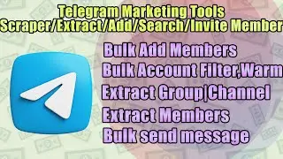 How to bulk invite|Bulk send message|bulk extract|warmer on Telegram?