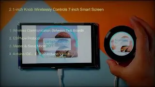 How to use 2 1Inch Knob Display Control 7inch ESP32 LCD #arduino #esp32 #tech