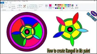 #mspaint How to create a rangoli in MS Paint, Festival special Rangoli in Ms-paint#