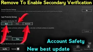 how to remove secondary verification error in pubg mobile || unrecognized device | problem solve