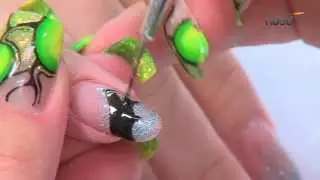 Nail Art Instruction for Halloween Nails with Gel Polish | nded.com