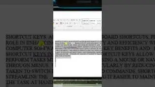 How to Convert Entire Document to Uppercase or Lowercase Using Shortcut Keys.#fyp #reels