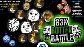 Agar.io: 83,000 MASS! - Battle Against A Botter!