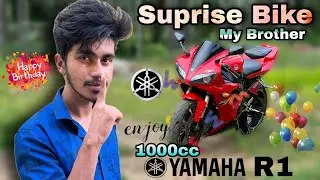 Suprise Bike my brother 🏍️Yamaha R1 1000 CC ,♥️🏍️ | Harrish Krish| #youtube #yamahaR1 #end