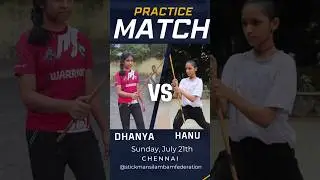 Dhanya vs Hanu Sparring match | Stickman silambam #shorts #fighting #silambam