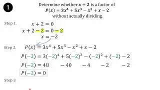 Remainder and Factor Theorems