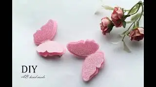 Заколка для волос, бабочка из фетра/DIY: Felt butterfly hair clips