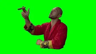 Andrew Tate Smoking Green Screen