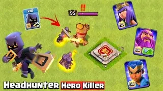 Epic Showdown: Headhunter Challenges All Max Heroes ,headhunter coc ,Clash Of Clans ,clash of clans