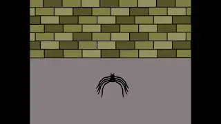 Animated Spider Crawling up Wall