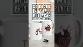 Printable 3D mug Wrap template Hole in the Wall Coffee Bean on Etsy