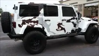 Slim Thug's White Camo Wrapped Jeep