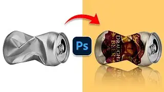 How To Make a Crumpled Can Mockup in Photoshop Tutorial #photoshop