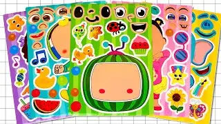COCOMELON STICKER BOOK MAKEOVER ASMR | FUN WITH JJ, TOMTOM, YOYO & CODY! ✨
