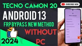 Tecno Camon 20 frp bypass | Tecno Android 13 FRP Bypass | How To Bypass FRP Android 13 /14