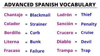 Learn Advanced Vocabulary to level up your Spanish. Advanced Spanish.