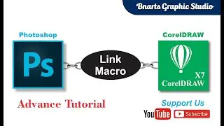 || Via Macro||  How to LINK Photoshop to Coreldraw  ||  By Bnarts  ||