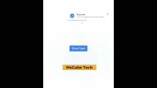 Toast Notifications with Progress Bar using HTML CSS and JavaScript |MsCube Tech 