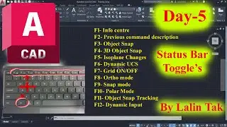 #5| AutoCAD, Status Bar Toggles, Function keys