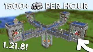 NEW MINECRAFT 1.21.10 IRON FARM TUTORIAL | 1500+ Iron Per Hour - Easy and Efficient