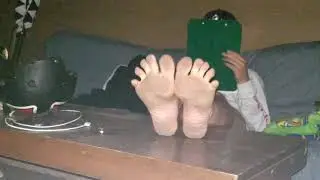 Chilling with my feet up