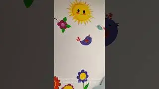 Роспись стен в детском саду👶🎨🤍Wall painting in kindergarten 
