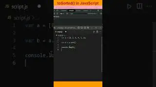 JS tips - New Array method toSorted 