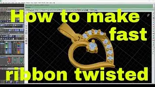 How to make fast ribbon/twisted pendant jewellery cad design rhino 5 Matrix 9 