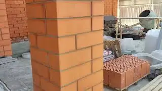 Кирпичные колонны под навес(Новокубанский кирпич)
