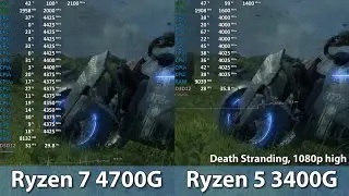 Ryzen 5 3400G vs Ryzen 7 4700G in 5 Games iGPU Comparison