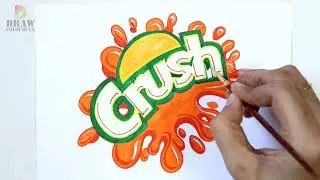 Orange crush soda logo drawing - Colorful Satisfying Logo drawing