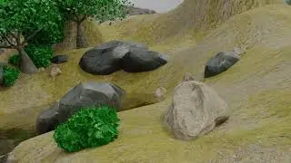 Natural Lake view make by blender 2.9 , Water animation with sound
