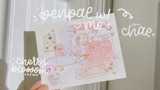 penpal with me 🌸 cherry blossom theme, dear chae