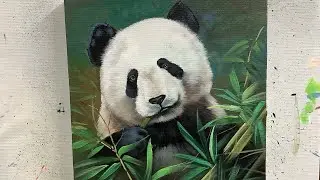 How to Paint a Giant Panda | Panda Painting | Easy Panda Drawing |How to draw a Panda| ARTOHOLIC 🐼