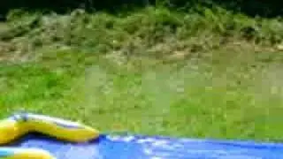 Cartwheel on the Slip n' Slide