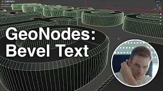 Blender Tutorial - GeoNodes Text Part 2 - Bevel Text with Geometry Nodes #b3d