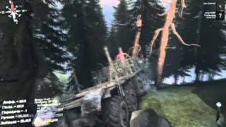 Trucks MAZ 7310 in the forest spintires gameplay multiplayer 2015