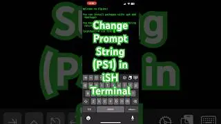 Change Prompt String PS1 in iSH Terminal