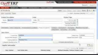 Odoo OpenERP Product Management