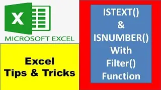 How to filter number and text in excel | Excel istext or isnumber | 