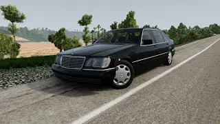 Mercedes Benz w140 s600l V12 ШАШКИ 200+ BeamNG.drive